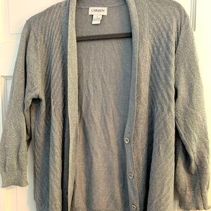 Gray sparkly cardigan